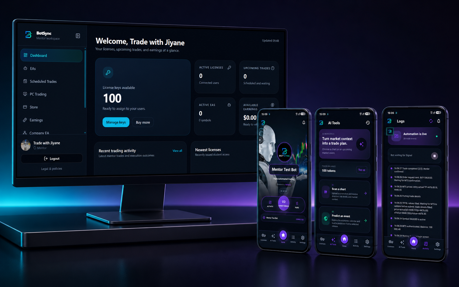 BotSync interface preview